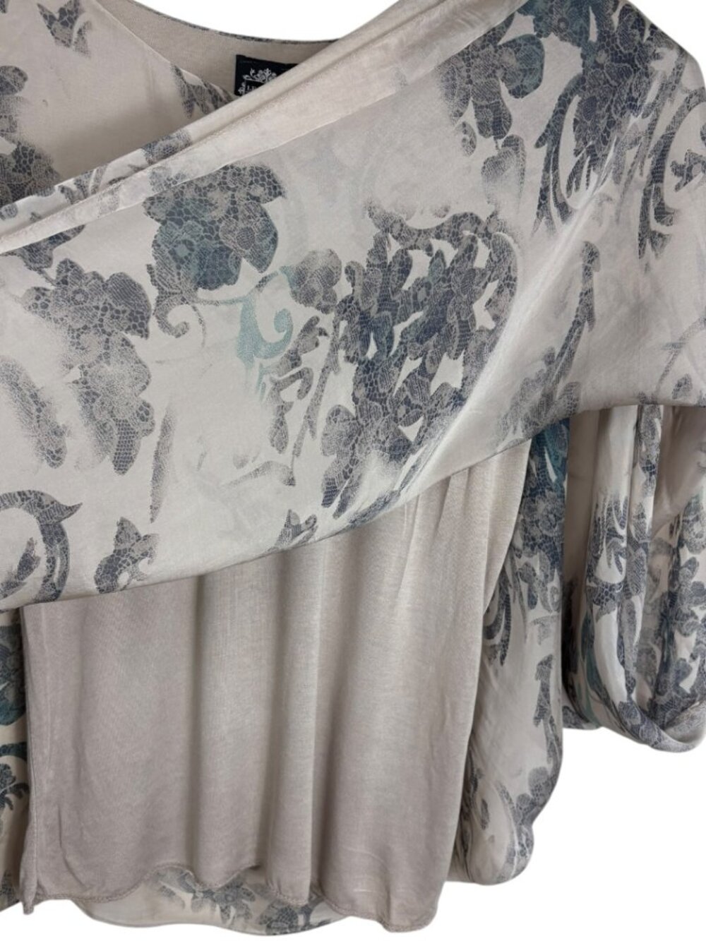 Le Marais Paris Silk Blend Paisley Print Blouse Made in‎ Italy - Picture 5 of 6